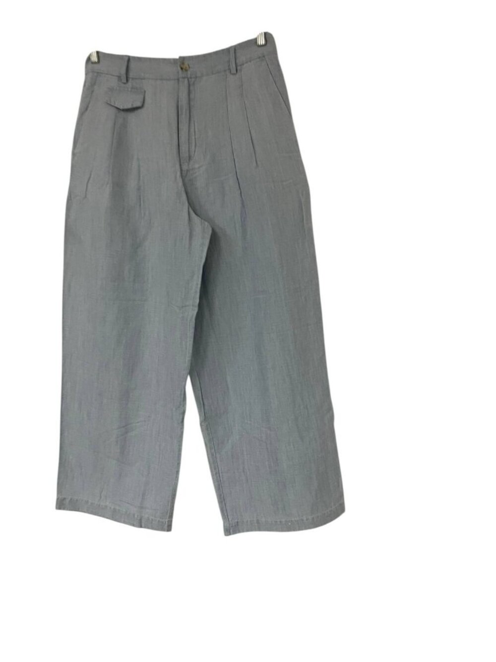 Massimo Dutti Womens Trousers Light Blue Linen Cotton EU 40 US 8 5025/800 NWT